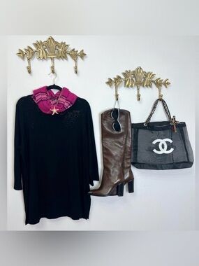 Cable&Gauge sparkle tunic sweater 1X